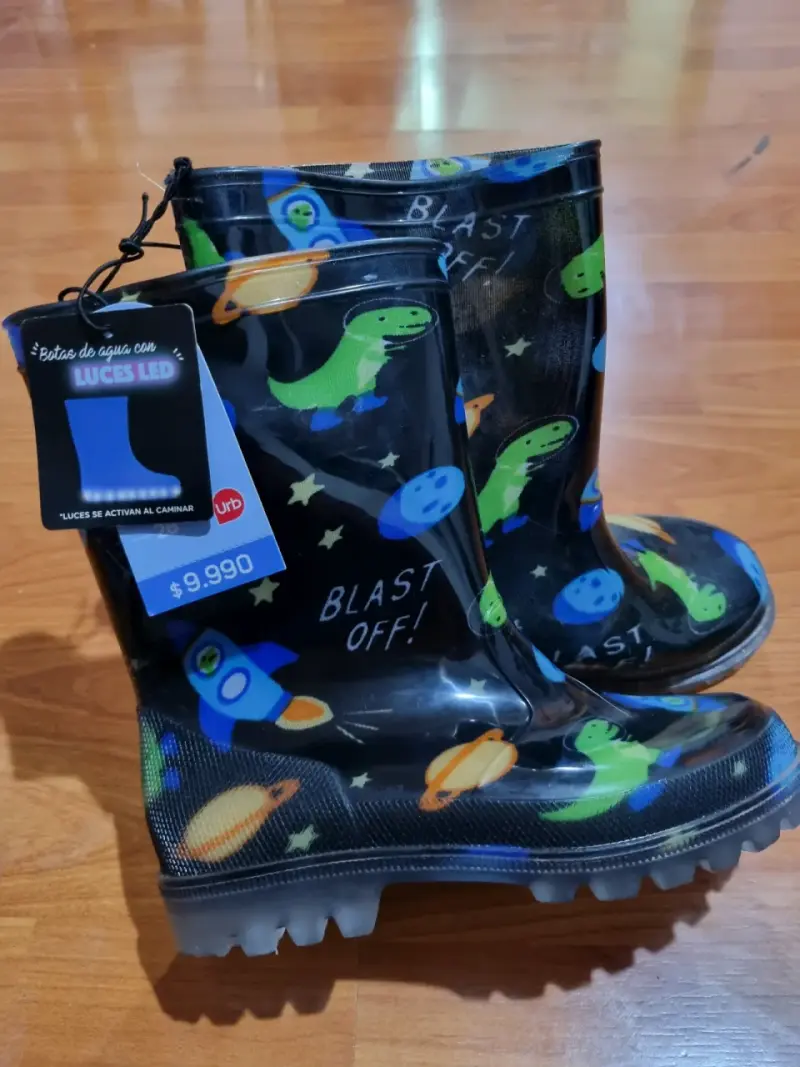 Botas de agua para niños con luces - 2