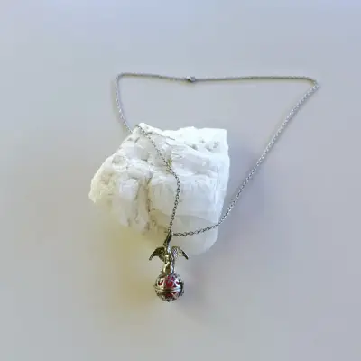 Colgante con dije llama ángel - miniatura 1