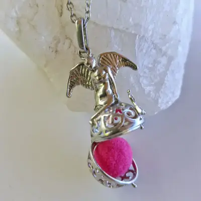 Colgante con dije llama ángel - miniatura 3