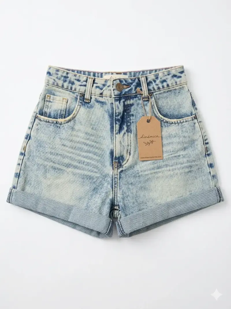 Shorts de mezclilla azul claro