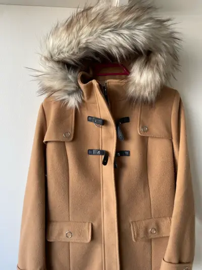 ✨ Abrigo ASH camel talla 4 | Gorro desmontable - miniatura 1