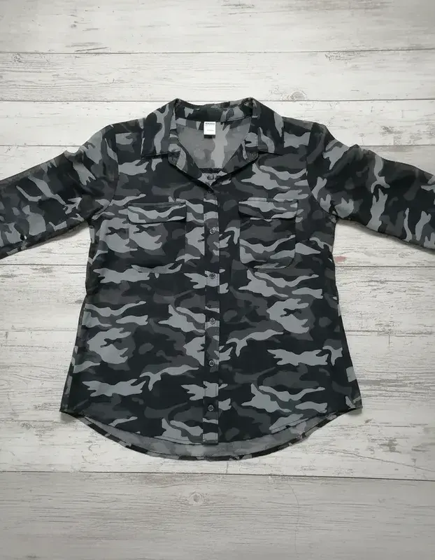 Blusa camuflada de manga larga - 3