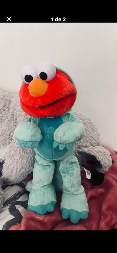 Peluche Elmo disfraz dinosaurio - miniatura 1