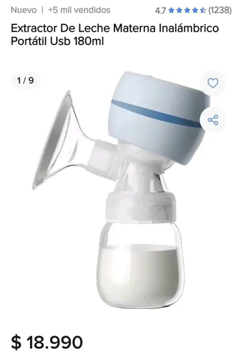 Extractor inalambrico y bolsas para leche materna - 2