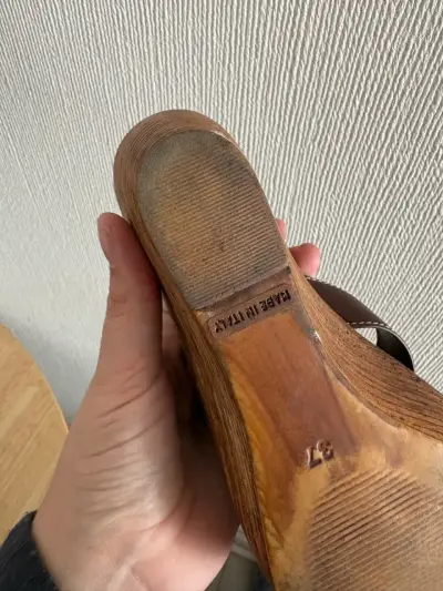 Sandalias con plataforma de madera - miniatura 4
