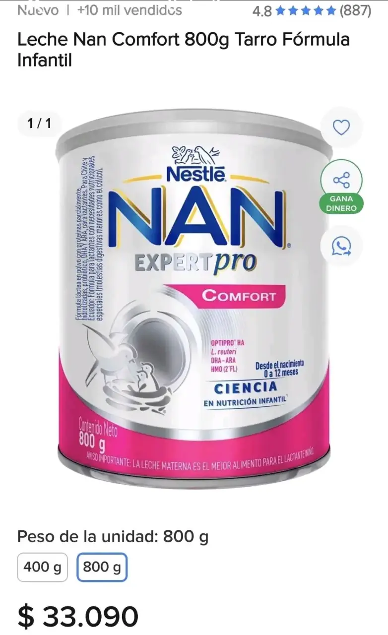Fórmula NAN Expertpro Comfort 800g - 3