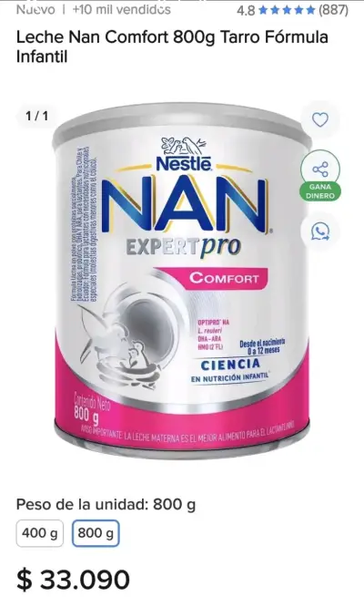 Fórmula NAN Expertpro Comfort 800g - miniatura 3