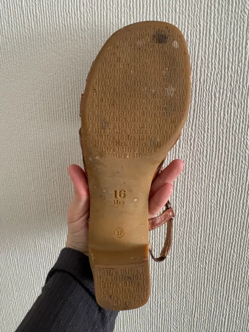 Sandalias de cuero marrón 16 hrs - 3