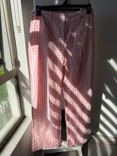 Pantalones cuadros rosados - miniatura 1