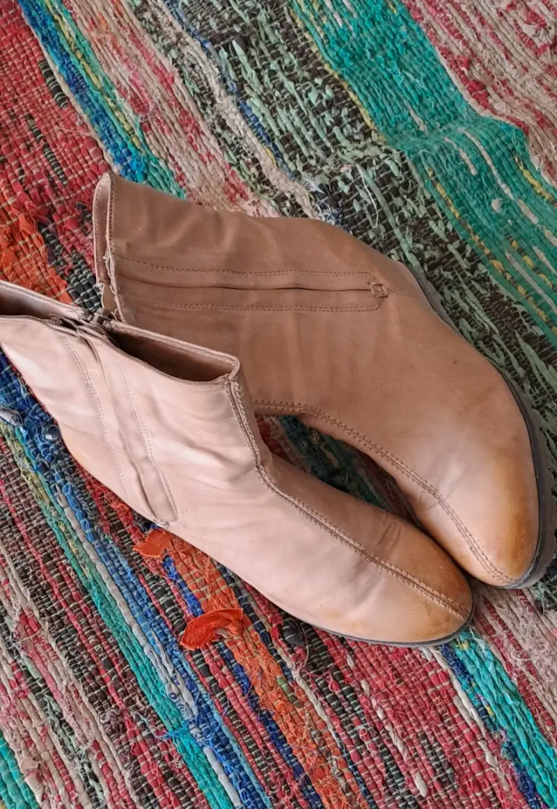 Botines Gotta beige de cuero - 1