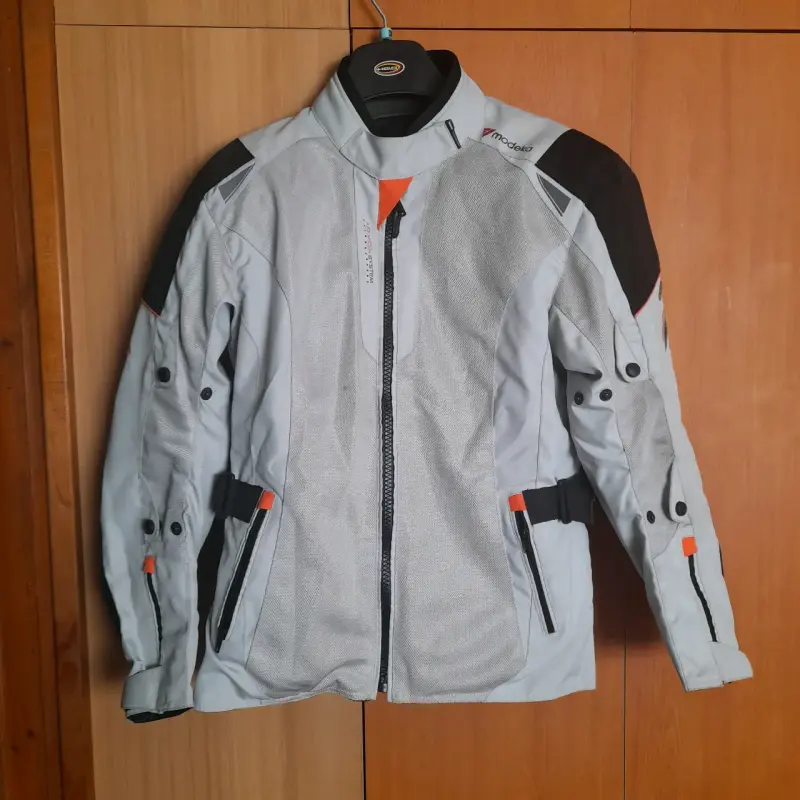 Chaqueta de motorista gris - 2