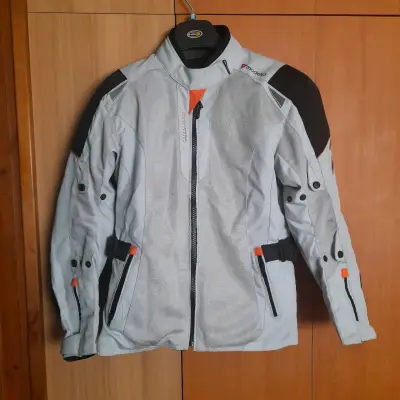 Chaqueta de motorista gris - miniatura 2