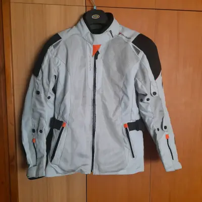 Chaqueta de motorista gris - miniatura 3