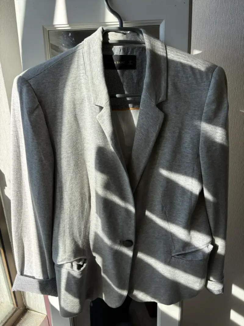 Blazer Zara gris claro mujer - 1