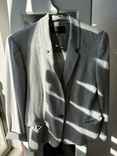Blazer Zara gris claro mujer - miniatura 1