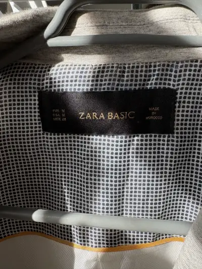 Blazer Zara gris claro mujer - miniatura 2