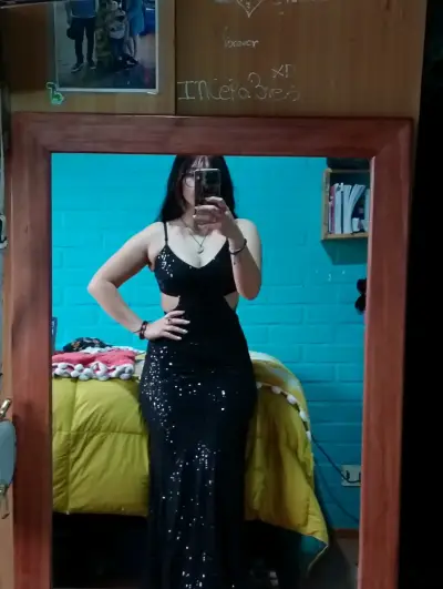 Vestido largo negro - miniatura 2