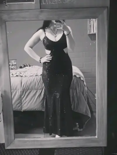 Vestido largo negro - miniatura 4