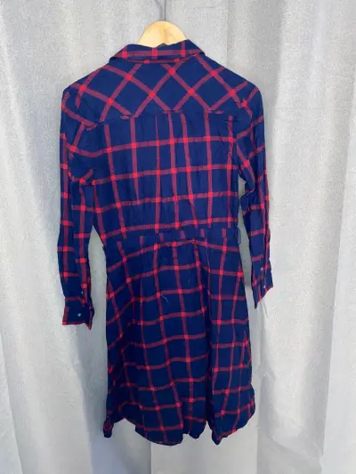 Vestido a cuadros azul y rojo - miniatura 2
