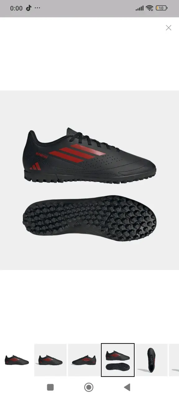 Zapatillas futbol nuevo negras y rojas - 3