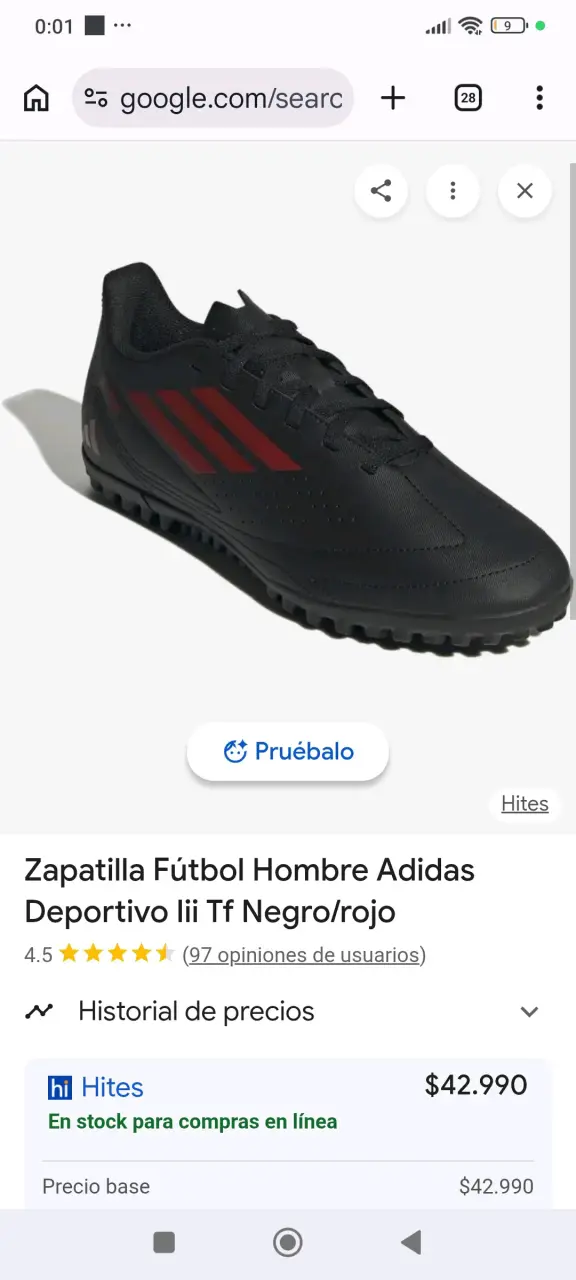 Zapatillas futbol nuevo negras y rojas - 4