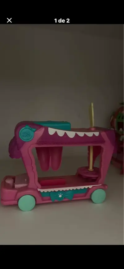Camión juguete rosa para niñas - miniatura 1