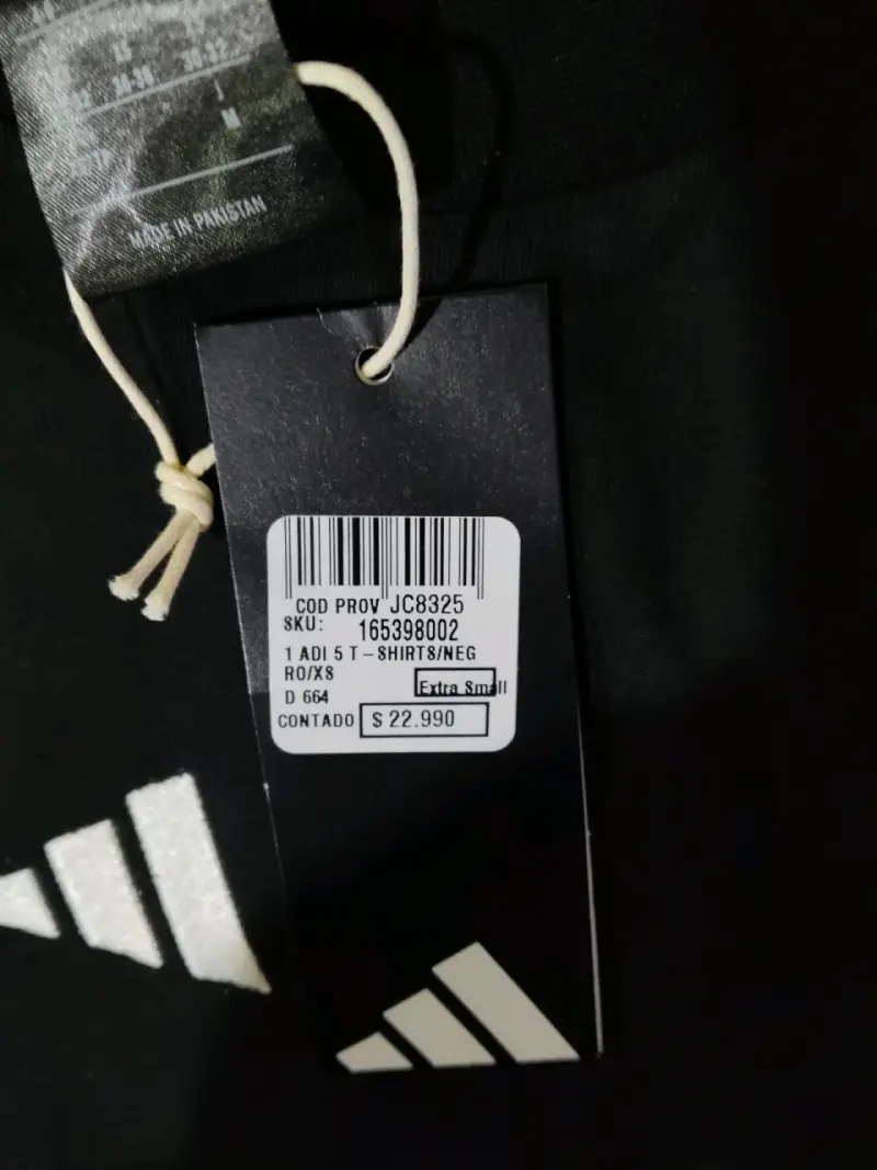 Polera negra con rayas Adidas - 4