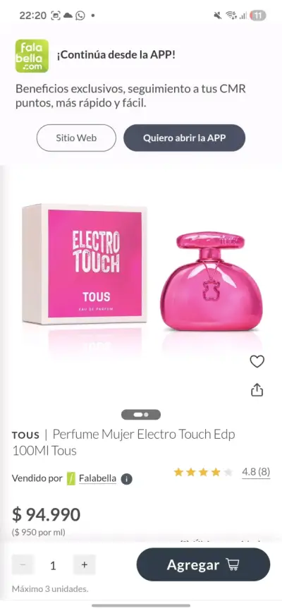 Perfume Tous electro touch 100 ml (tester original - miniatura 5