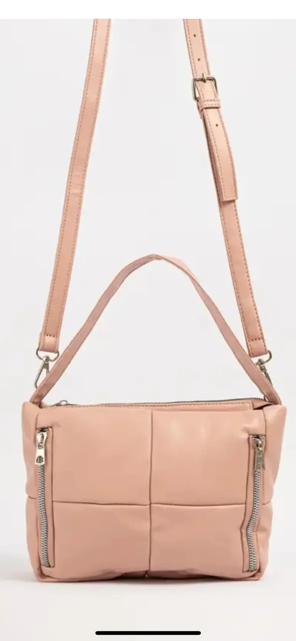 Cartera cruzada rosa pálido