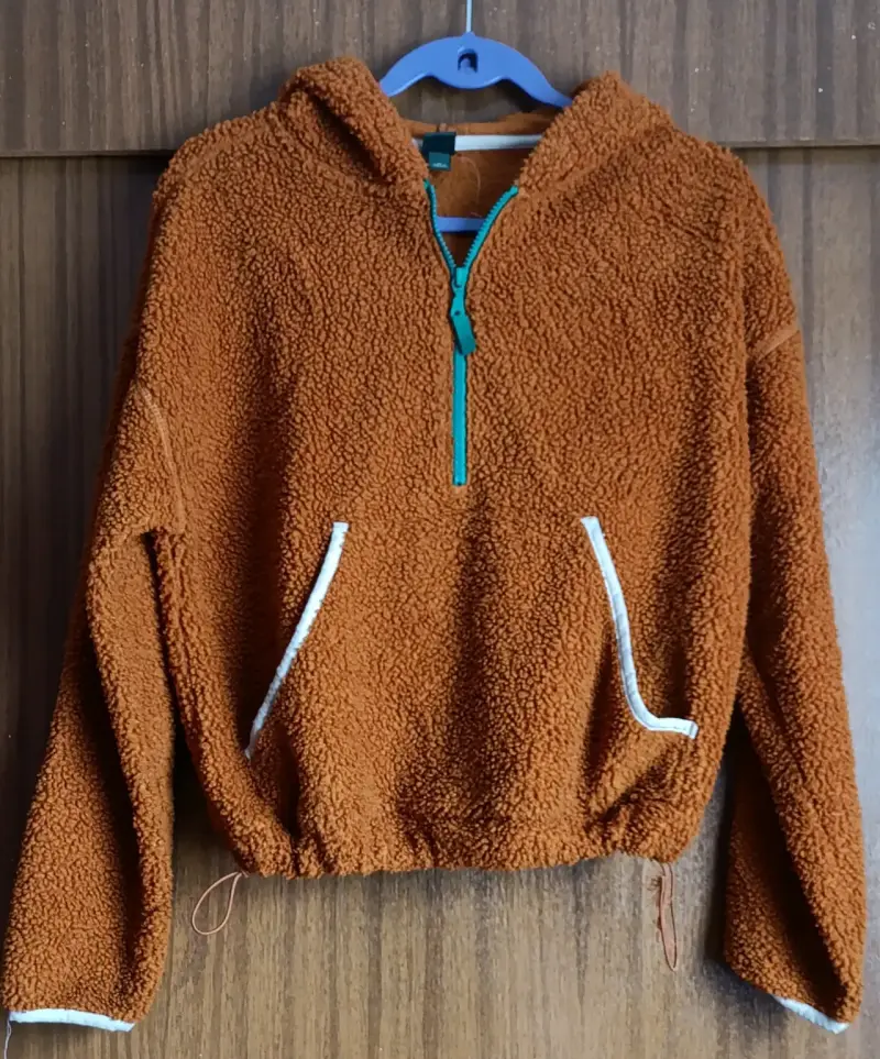 Polerón polar naranjo con capucha M - 2