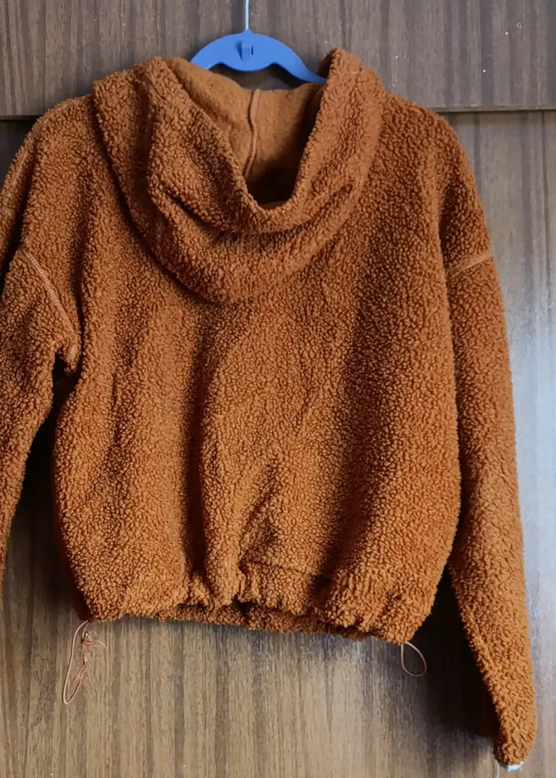 Polerón polar naranjo con capucha M - 3