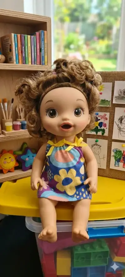 Muñeca de juguete con vestido - miniatura 3