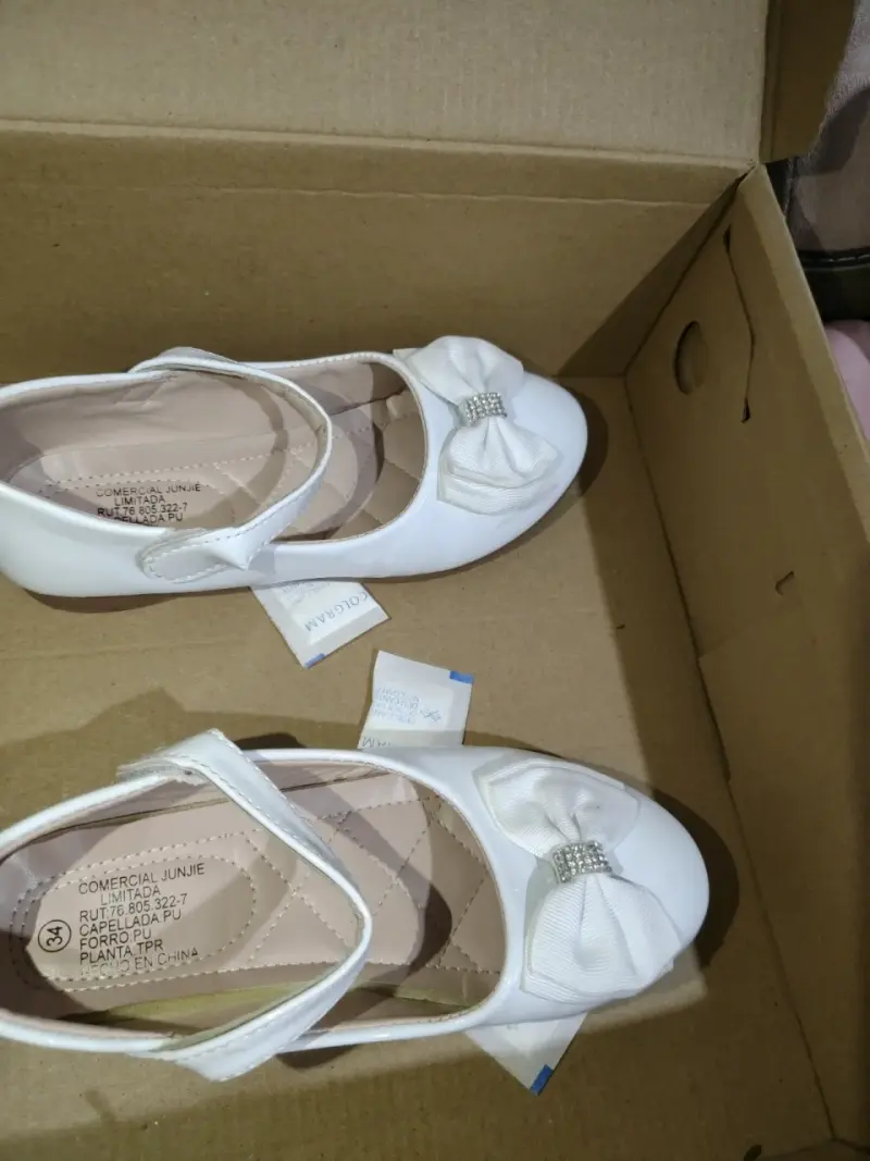 Zapatos blancos con moño para niña - 3