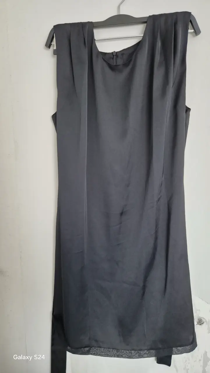 Vestido liso negro talla S - 2