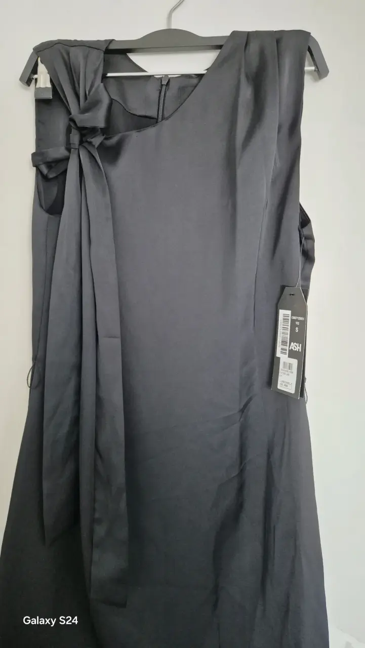Vestido liso negro talla S - 3