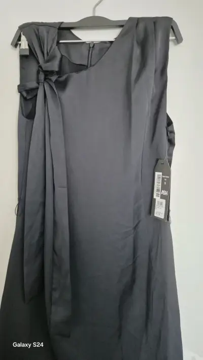 Vestido liso negro talla S - miniatura 3