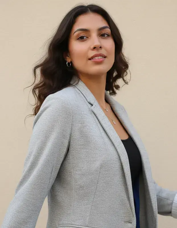 Blazer gris para mujer - 2