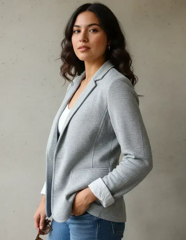 Blazer gris para mujer - 5
