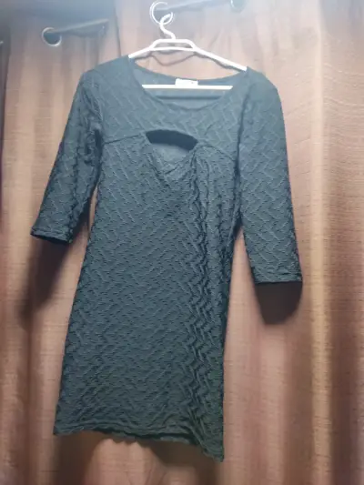 Vestido encaje beige y negro - miniatura 4