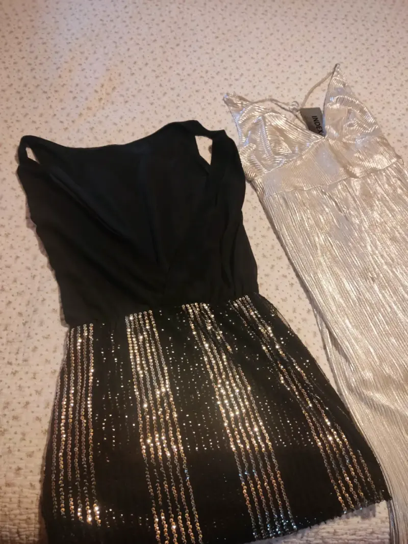 Vestido encaje beige y negro - 6