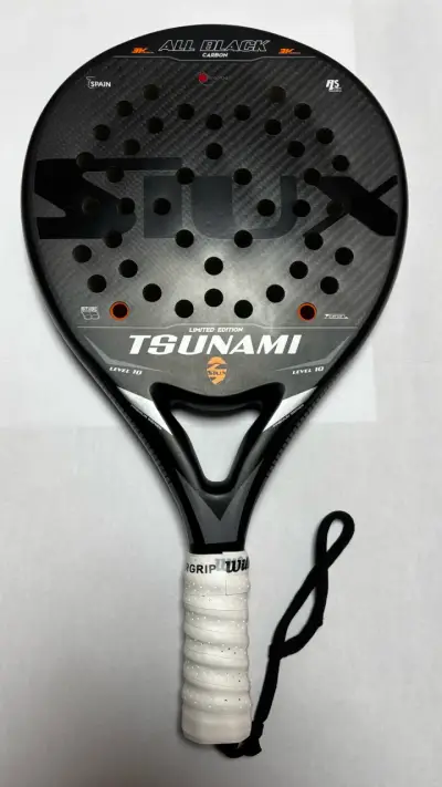 Pala de pádel Siux Tsunami All Black Carbon - miniatura 1