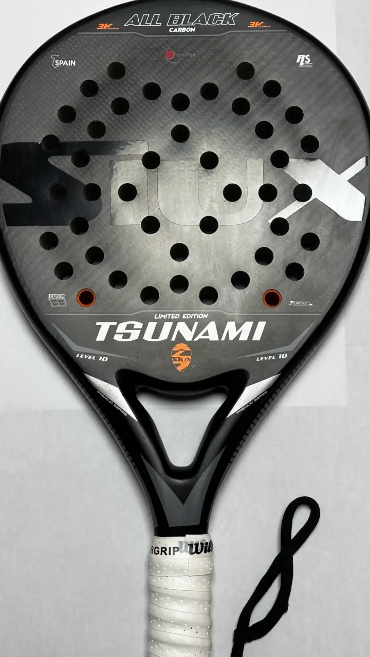 Pala de pádel Siux Tsunami All Black Carbon - 4