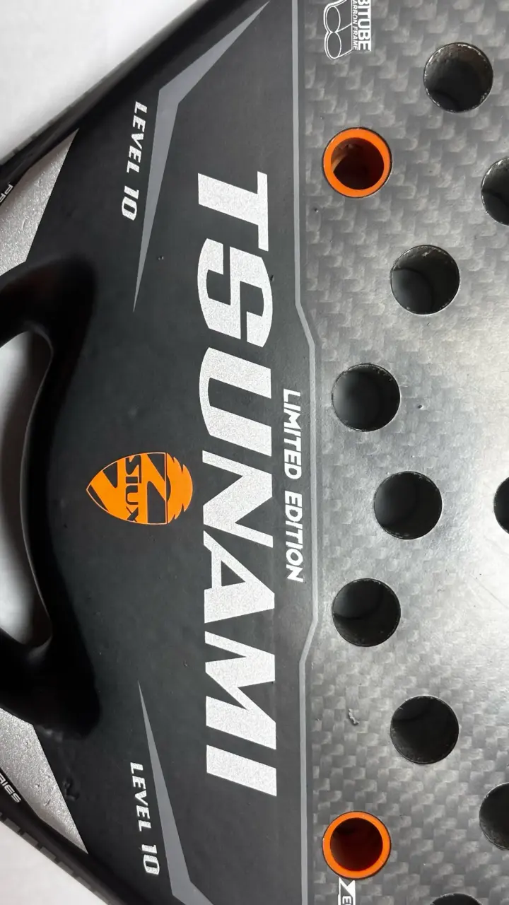 Pala de pádel Siux Tsunami All Black Carbon - 5