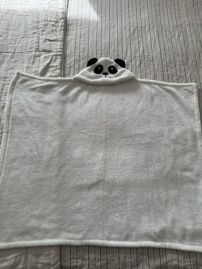 Manta infantil con capucha de oso panda - 3