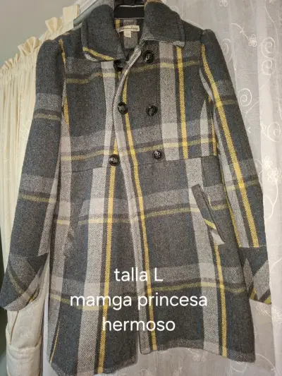 Abrigo verde doble botonadura talla M - miniatura 2