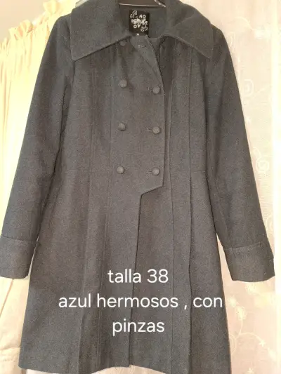 Abrigo verde doble botonadura talla M - miniatura 3