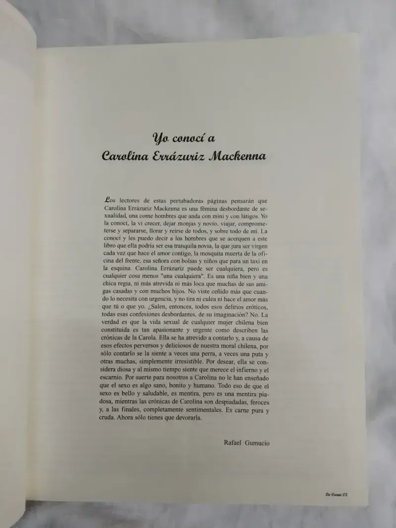 Libro La Carne De Carolina Errázuriz Mackenna - 2