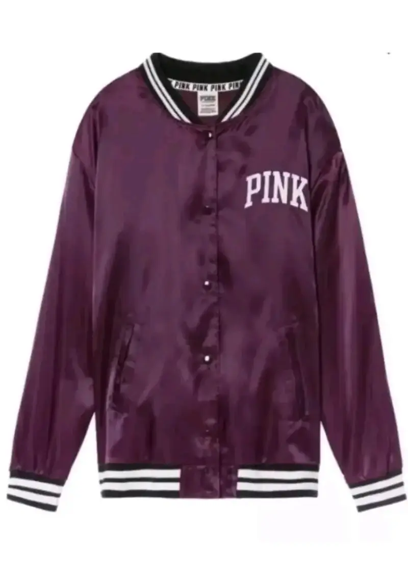 Chaqueta satinada Love Pink morada - 3