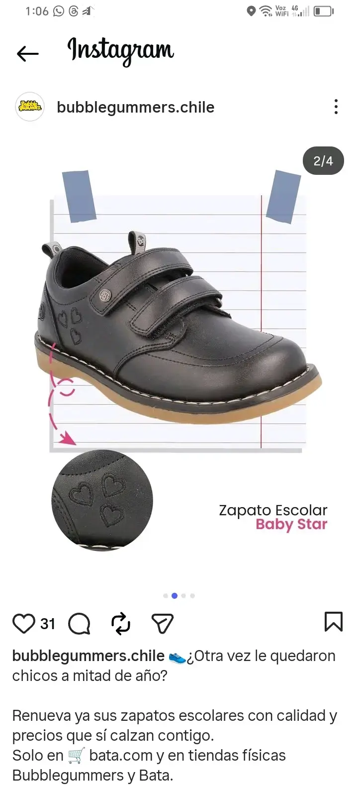 Zapato escolar negro Baby Star