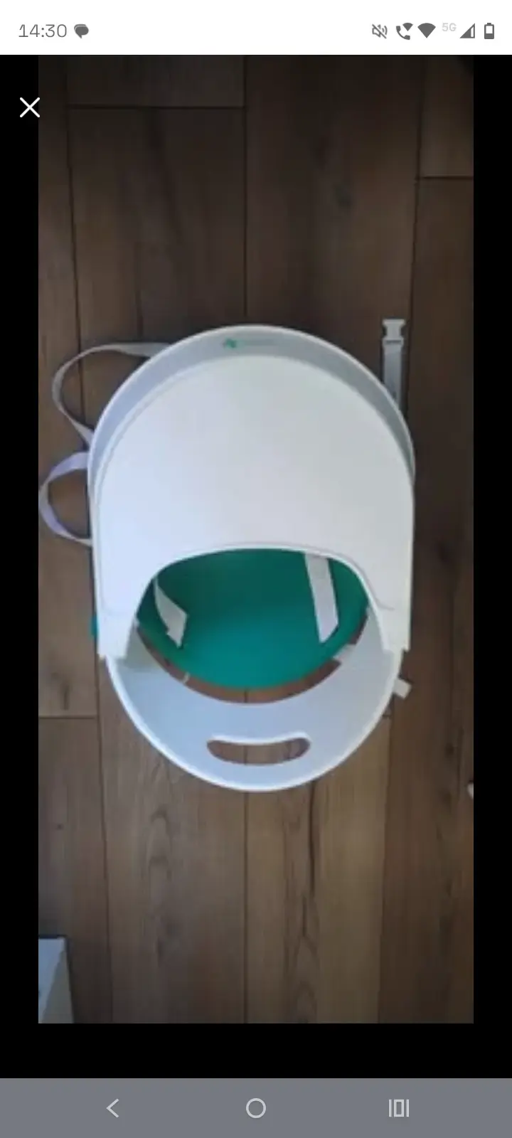 Silla alta para bebé blanca - 1